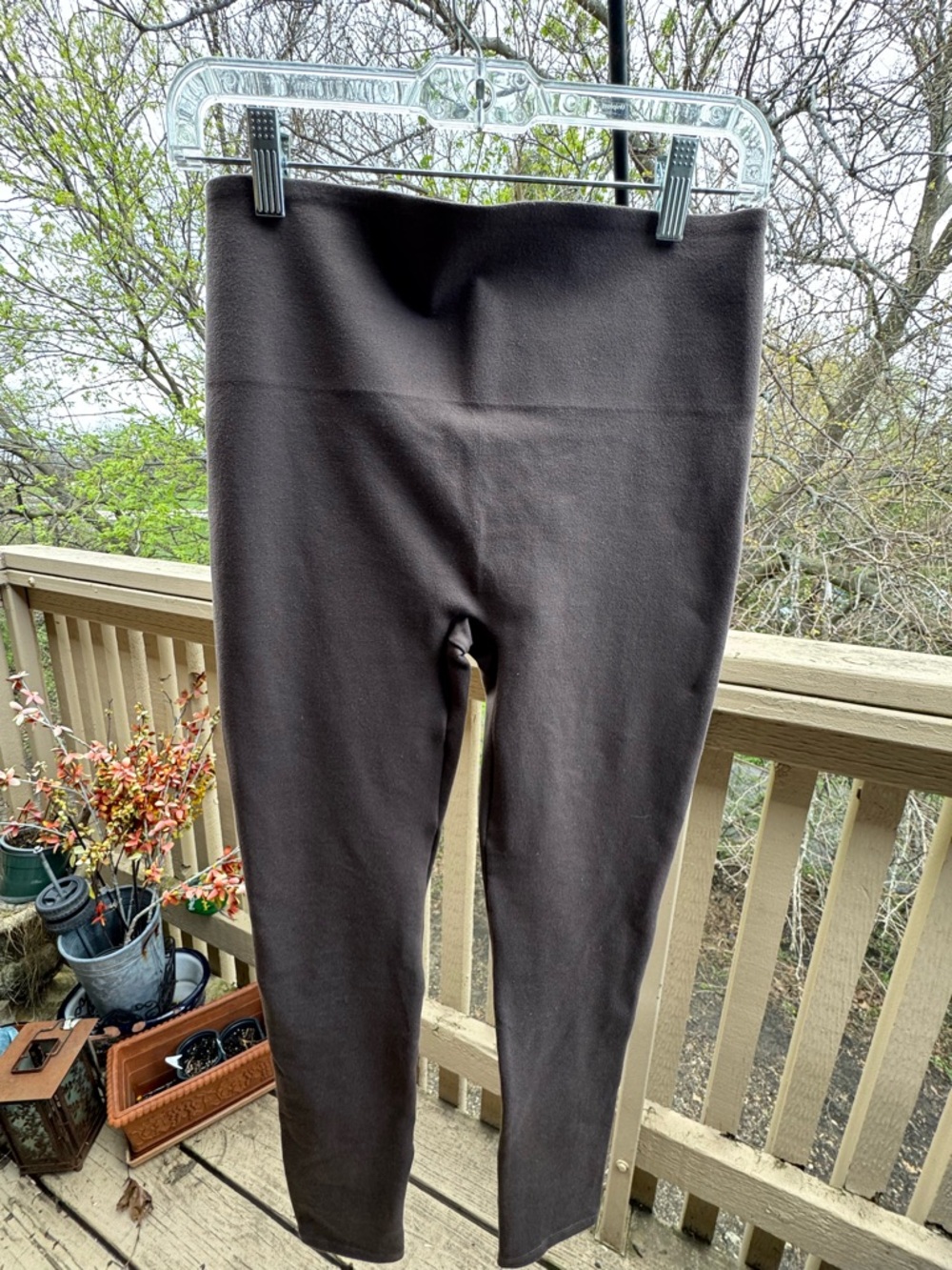 Spanx Brown Basic High-Waist Leggings in Chocolate Brown